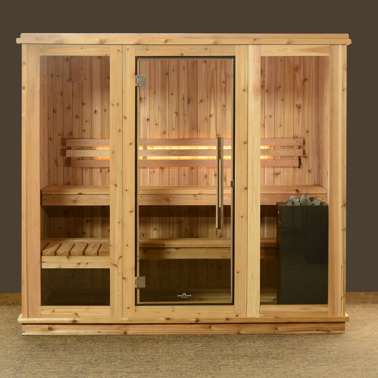 Almost Heaven Saunas Bridgeport 6 Person Indoor Traditional Steam Sauna with Remote Control in